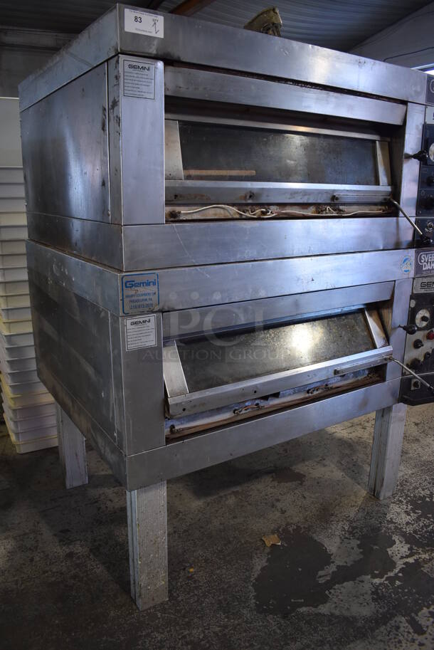 2 Sveba Dahlen DC-12-DD Stainless Steel Commercial Electric Powered Single Deck Pizza Oven on Metal Legs. 208-230 Volts, 3 Phase. 55x50x71. 2 Times Your Bid!  - Image 2 of 11