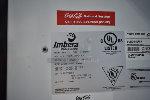 Imbera G319 Metal Commercial Single Door Reach In Cooler Merchandiser on Commercial Casters. 115 Volts, 1 Phase. Cannot Test Due To Cut Power Cord - Image 5 of 5