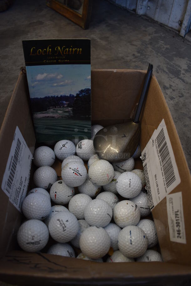 ALL ONE MONEY! Lot of 41 Golf Balls and Club Head. Includes ProStaff and Pinnacle. 1.75x1.75x1.75