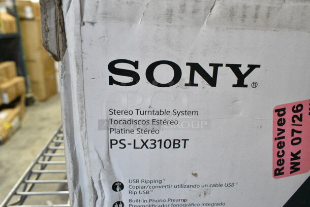 10 IN ORIGINAL BOX! Items Including Sony PS-LX310BT Stereo Turntable, Focusrite Nemco FFFA001149-03 Scarlett Solo 3rd Gen USB Audio Interface, Pyle PLSLD5 Solor Pool Float Light, Pyle Car Stereo Receiver, Sony WH-CH720N Headphones, SereneLife Rubber Furniture Leg Covers, Masingo Spinto G3 Rabbit Karaoke Machine, Pyle PT888BTWM Bluetooth Home Theater Karaoke Receiver, Pyle Hi Fi Home Bookshelf Monitor Speakers. 10 Times Your Bid!  - Image 4 of 12