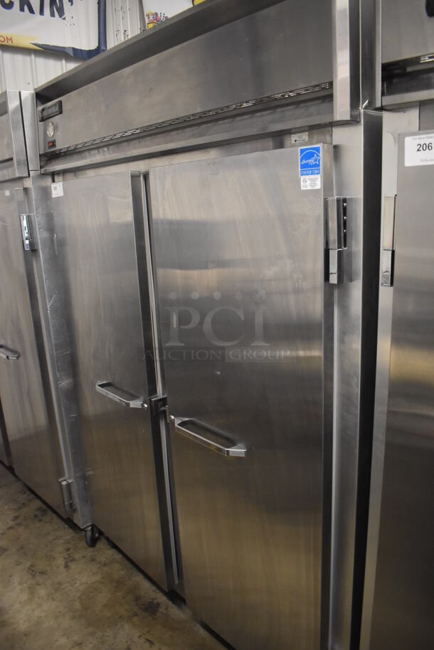 Continental 2RE ENERGY STAR Stainless Steel Commercial 2 Door Reach In Cooler on Commercial Casters. 115 Volts, 1 Phase. 57x34x82. Tested and Powers On But Does Not Get Cold - Image 2 of 6