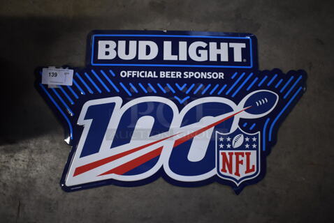 Bud Light NFL Metal Sign. 35x21
