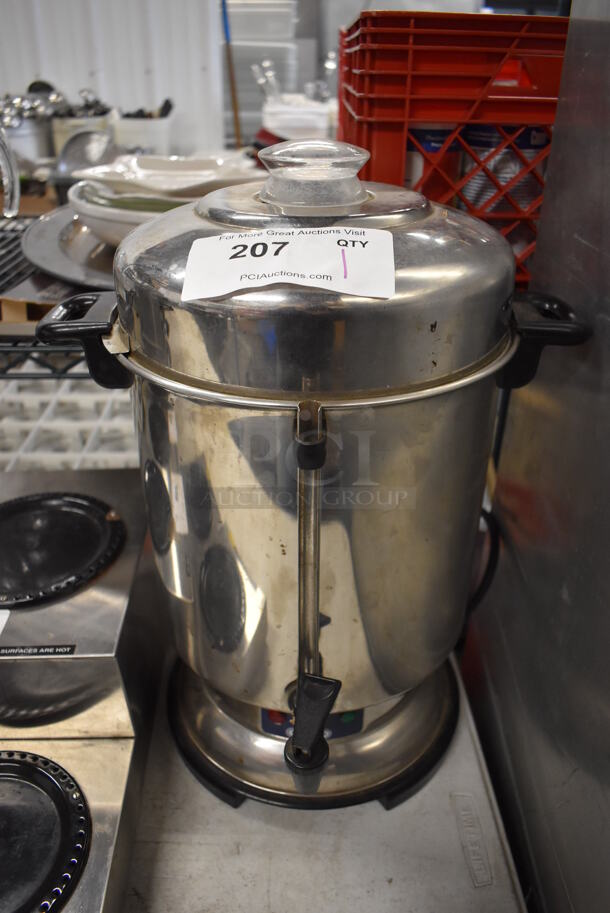 Metal Countertop Percolating Coffee Urn. 14x12x19