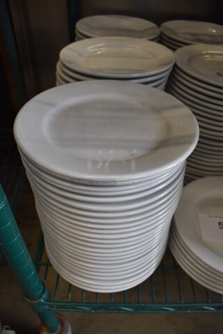 30 White Ceramic Plates. 7.5x7.5x1. 30 Times Your Bid!