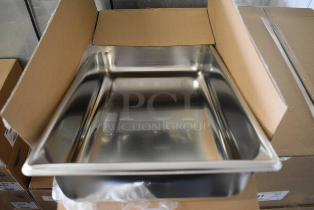 24 BRAND NEW IN BOX! Vollrath Stainless Steel Full Size Drop In Bins. 1/1x4. 24 Times Your Bid!