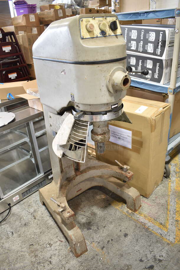 Globe SP60 Metal Commercial Floor Style 60 Quart Planetary Dough Mixer w/ Bowl Guard. 208 Volts, 3 Phase.  - Image 2 of 7