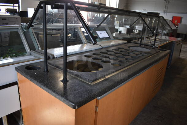 Metal Commercial Refrigerated Buffet Station w/ Sneeze Guard. 115 Volts, 1 Phase. 96x34x58. Tested and Working! - Image 3 of 7