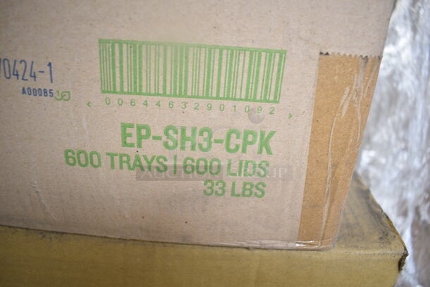 PALLET LOT of 20 BRAND NEW Boxes Including Eco Products EP-SH3-CPK Compostable Sushi Containers , F21013 Seal Top Poly Bags, Sabert 4409270D300 
Pulp 27 oz. Oval Burrito Bowl. 20 Times Your Bid!  - Image 5 of 8