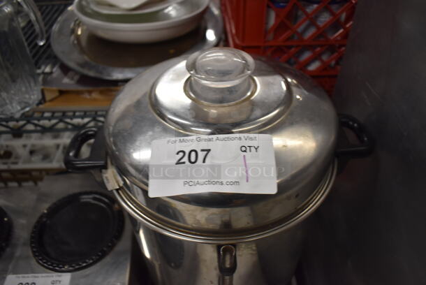 Metal Countertop Percolating Coffee Urn. 14x12x19 - Image 4 of 5
