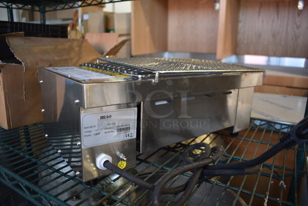 BRAND NEW! 2022 IBG-18 Stainless Steel Commercial Countertop BBQ Barbecue Grill. 110 Volts, 1 Phase. Tested and Working! - Image 8 of 8