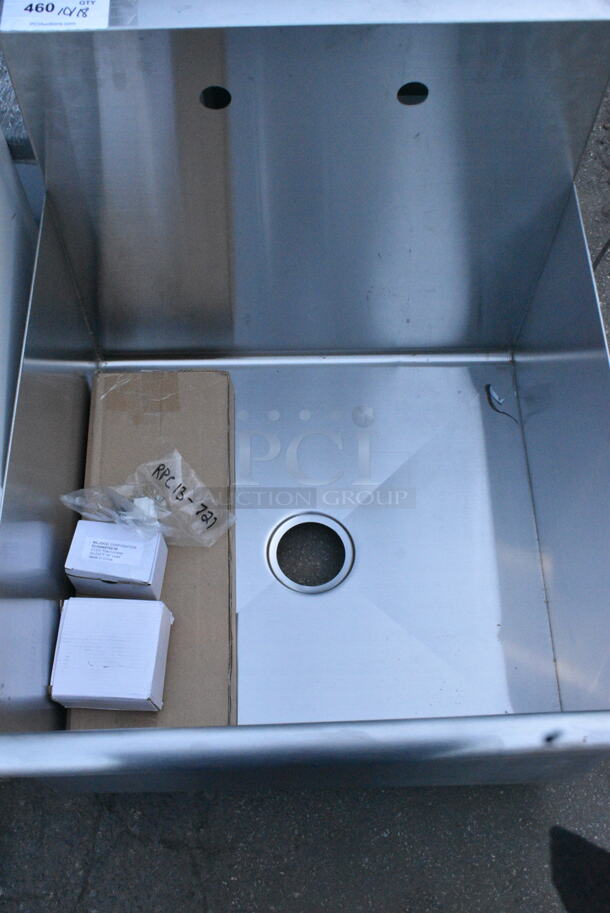 BRAND NEW SCRATCH AND DENT! Stainless Steel Single Bay Sink. No Legs.  - Image 7 of 7