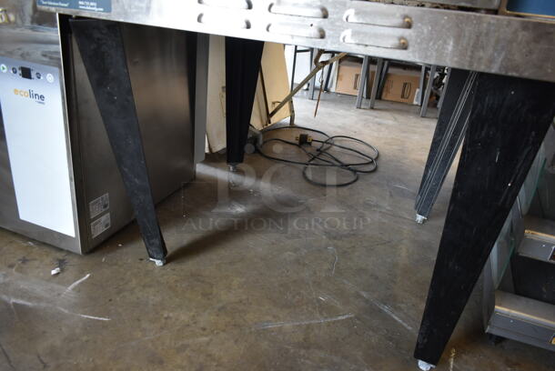 2020 Duke E101-GV Stainless Steel Commercial Gas Powered Full Size Convection Oven w/ View Through Doors, Metal Oven Racks and Thermostatic Controls on Metal Legs. - Image 8 of 8