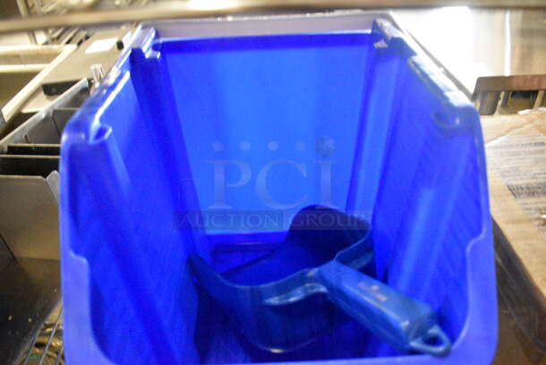 Blue Poly Bin w/ Scoop. 11x15x13 - Image 3 of 3