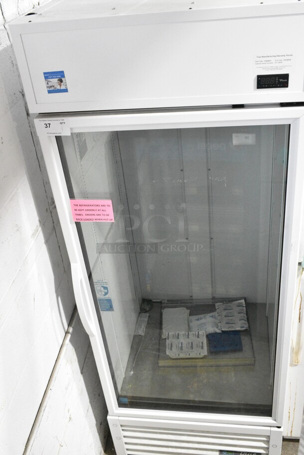 2021 True TSCI-600R-G-PH Metal Commercial Single Door Reach In Cooler Merchandiser. 115 Volts, 1 Phase. Tested and Working! - Image 1 of 4