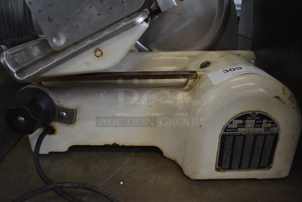 US Slicing Machine Metal Commercial Countertop Meat Slicer w/ Blade Sharpener. 115 Volts, 1 Phase. 21x15x17. Tested and Does Not Power On - Image 4 of 5