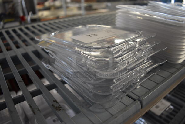 ALL ONE MONEY! Lot of 7 Vigor Clear Poly 1/6 Size Drop In Bin Lids! - Image 2 of 3