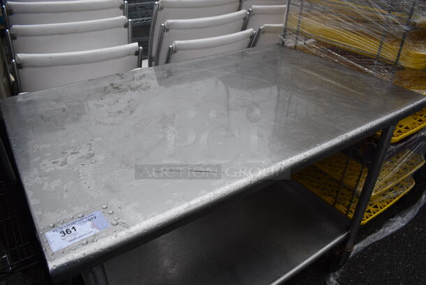 Stainless Steel Table w/ Under Shelf on Commercial Casters. 48x30x36 - Image 2 of 5
