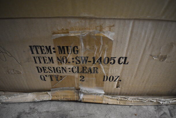 ALL ONE MONEY! Lot of 24 BRAND NEW IN BOX! Clear Poly Stemmed Glasses! 5x5x6 - Image 3 of 3