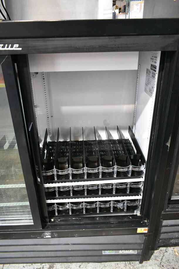 2018 True GDM-41SL-48-HC-LD Metal Commercial 2 Door Reach In Cooler Merchandiser w/ Poly Coated Racks. 115 Volts, 1 Phase. Tested and Working! - Image 4 of 5