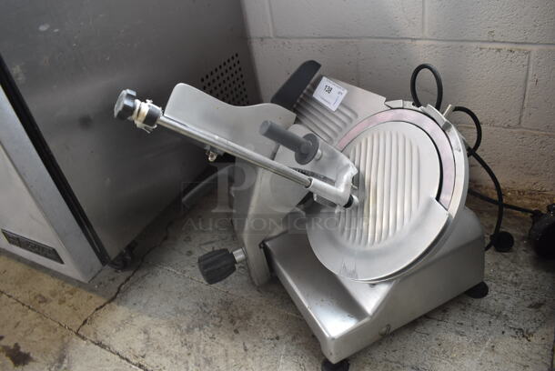 Hobart EDGE12-1 Commercial Stainless Steel  Manual Meat Slicer on Black Rubber Bottom Feet. 115V Tested And Powers On But Does Not work - Image 3 of 4