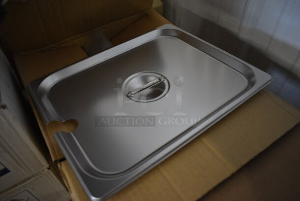 7 BRAND NEW IN BOX! Update Stainless Steel Notched 1/2 Size Lids. 7 Times Your Bid! - Image 2 of 2