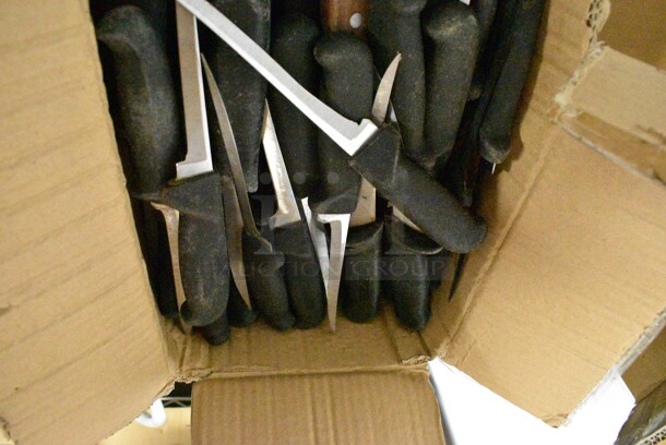 60 SHARPENED Stainless Steel Knives Including Boning Knives. 60 Times Your Bid!  - Image 3 of 6