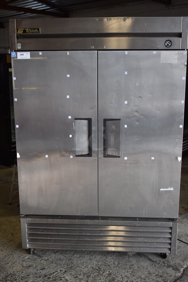 2013 True T-49F ENERGY STAR Stainless Steel Commercial 2 Door Reach In Freezer w/ Poly Coated Racks. 115 Volts, 1 Phase. Tested and Working! - Image 1 of 7