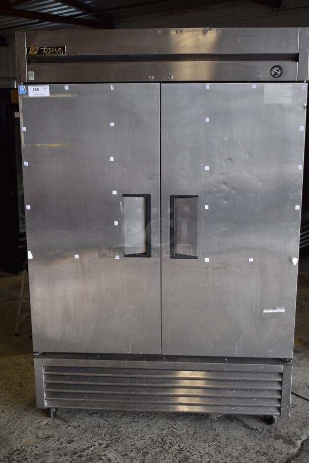 2013 True T-49F ENERGY STAR Stainless Steel Commercial 2 Door Reach In Freezer w/ Poly Coated Racks. 115 Volts, 1 Phase. Tested and Working!