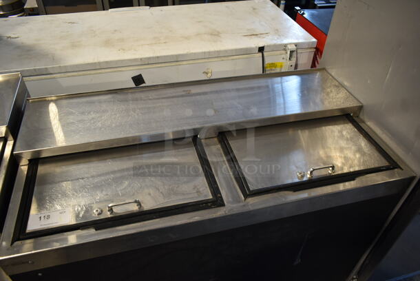 Glastender ST48-B Stainless Steel Commercial Back Bar Bottle Cooler w/ 2 Sliding Lids. 115 Volts, 1 Phase. Tested and Working! - Image 2 of 6