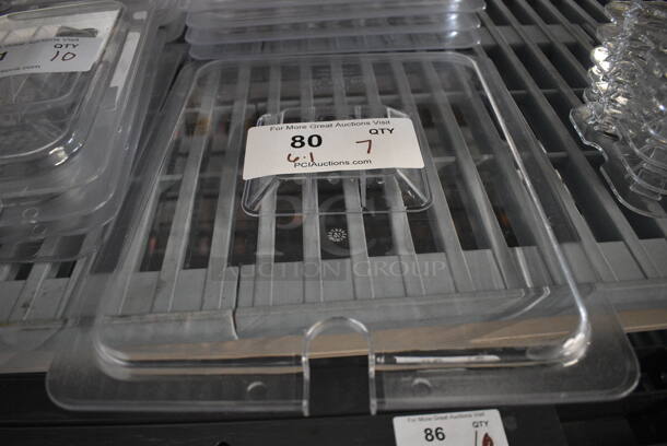 ALL ONE MONEY! Lot of 7 Clear Poly 1/2 Size Drop In Bin Lids! - Image 2 of 3