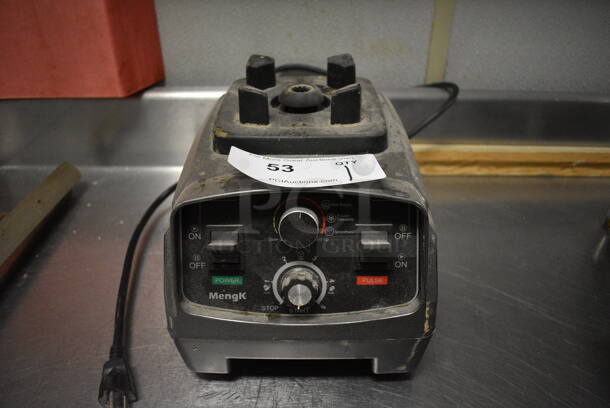 MengK HS-200D Metal Commercial Countertop Blender Base. 110-120 Volts, 1 Phase. 8x9x9. Item Was in Working Condition on Last Day of Business. (kitchen)