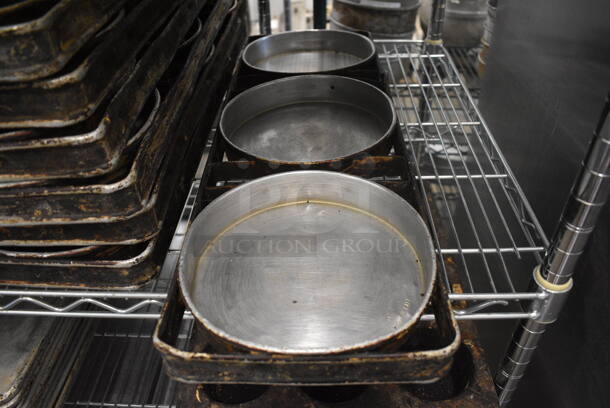 12 Metal 3 Round Pan Baking Pans. 8.5x26.5x1. 12 Times Your Bid!