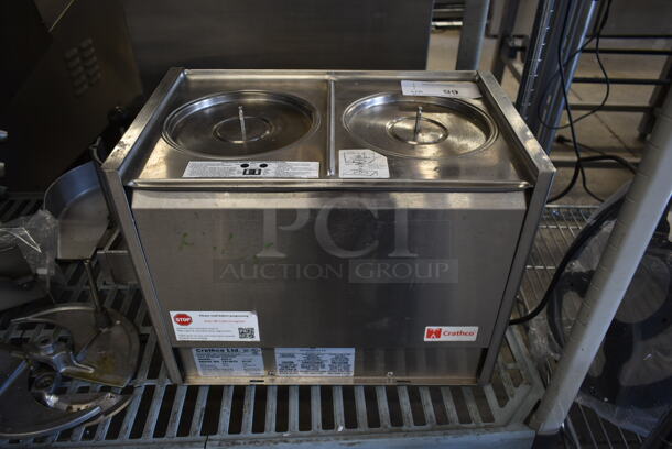 2021 Crathco D25-3 Stainless Steel Commercial Countertop Double Refrigerated Beverage Machine Base. 115 Volts, 1 Phase. Tested and Working!