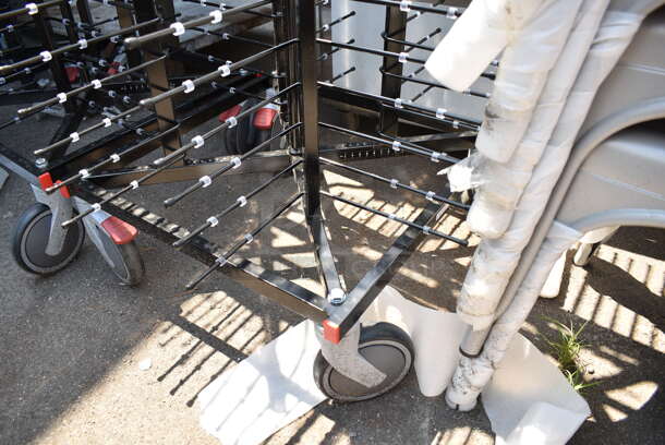 3 BRAND NEW SCRATCH AND DENT! Jack Stack 40AJS104 Black Metal Drying Racks on Commercial Casters. 3 Times  Your Bid! - Image 4 of 9