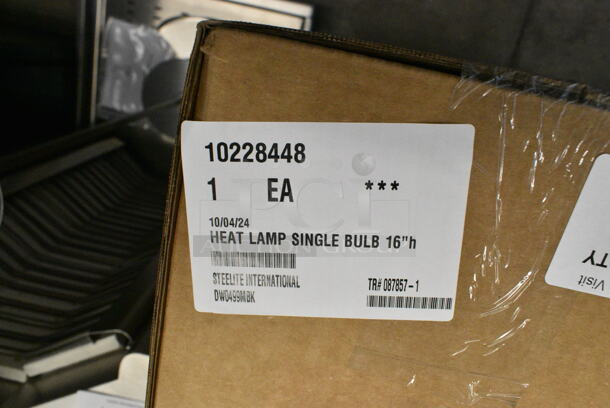 2 BRAND NEW IN BOX! Steelite International DW0499MBK Portable Single Head Heat Lamp. 2 Times Your Bid!  - Image 3 of 4