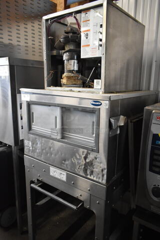 Hoshizaki F-450MAH Stainless Steel Commercial Ice Head on Follett ITS500NS-31 Stainless Steel Ice Bin. 115-120 Volts, 1 Phase.