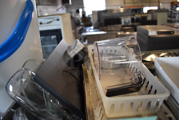 ALL ONE MONEY! Lot of Contents of Shelving Unit Including Metal Bowls, Chafing Dishes, Poly Bins, Bus Bins, Metal Baking Pans and Dish Caddies. Does Not Include Shelving Unit.  - Image 12 of 12