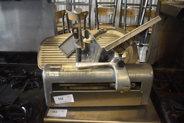 Hobart 1612E Stainless Steel Commercial Countertop Automatic Meat Slicer. 115 Volts, 1 Phase. Tested and Does Not Power On