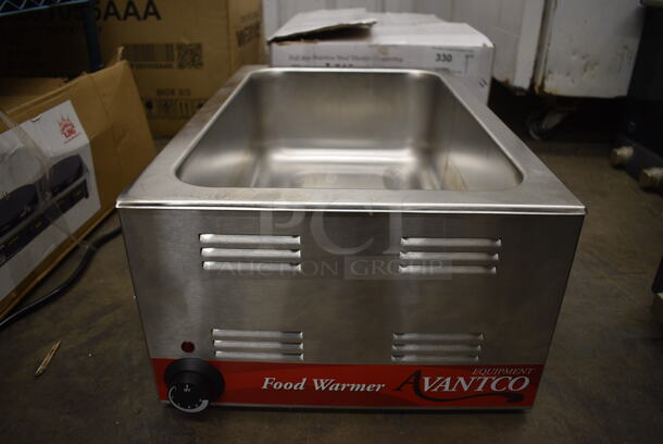 IN ORIGINAL BOX! 2021 Avantco 177W50 Stainless Steel Commercial Countertop Food Warmer. 120 Volts, 1 Phase. 14.5x23x9. Tested and Working! - Image 1 of 7