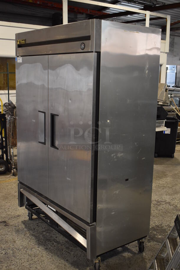 2013 True T-49F ENERGY STAR Stainless Steel Commercial 2 Door Reach In Freezer w/ Poly Coated Racks. 115 Volts, 1 Phase. Tested and Working! - Image 3 of 8