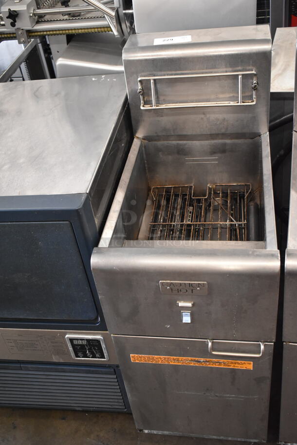 2015 Frymaster SR14ESD Stainless Steel Commercial Floor Style Electric Powered Deep Fat Fryer. 208 Volts, 3 Phase.  - Image 2 of 6