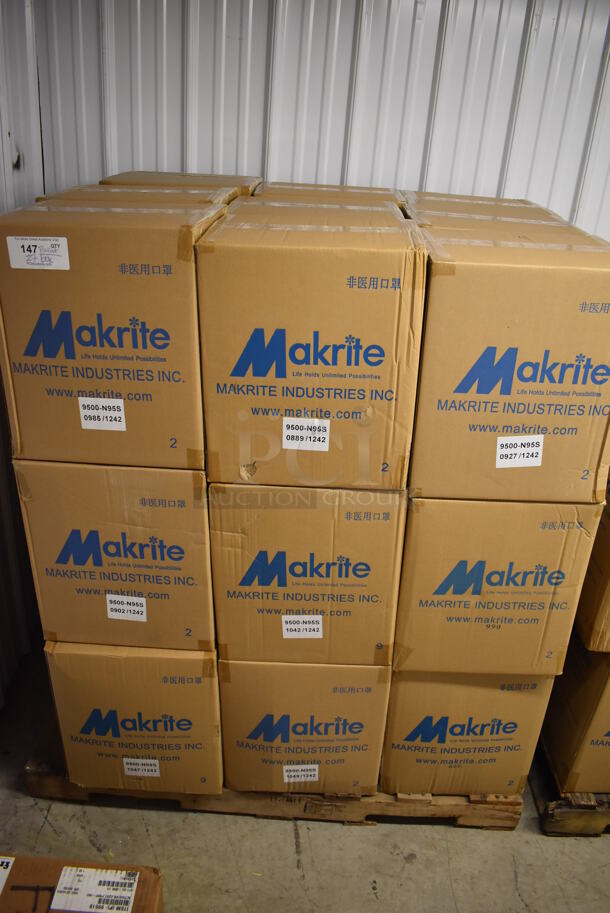 PALLET LOT OF 27 Cases of 12 BRAND NEW! Makrite 9500-N95S N95 Disposable Respirator. Each Box Has 20 Masks. Total of Approximately 6,480 Masks. 27 Times Your Bid! - Image 6 of 8