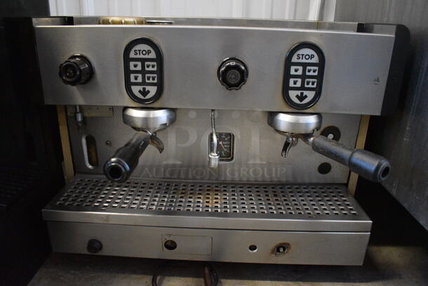 Faema Stainless Steel Commercial Countertop 2 Group Espresso Machine w/ 2 Portafilters. 24x20x17.5 - Image 3 of 6