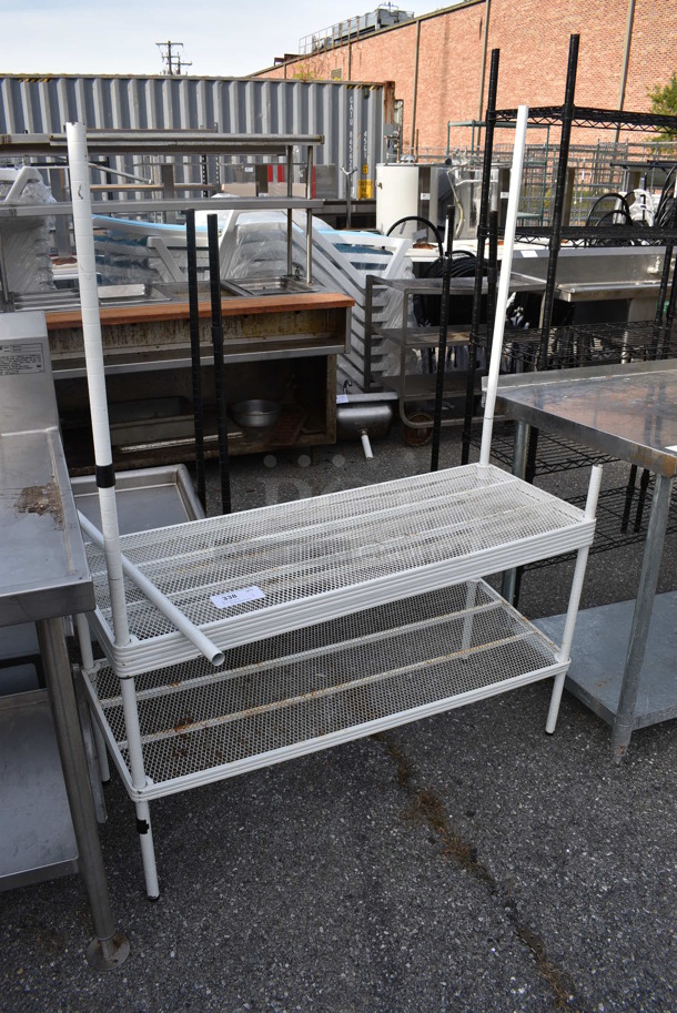 White Wire Shelving Unit. BUYER MUST DISMANTLE. PCI CANNOT DISMANTLE FOR SHIPPING. PLEASE CONSIDER FREIGHT CHARGES. 47x18x64 - Image 4 of 4