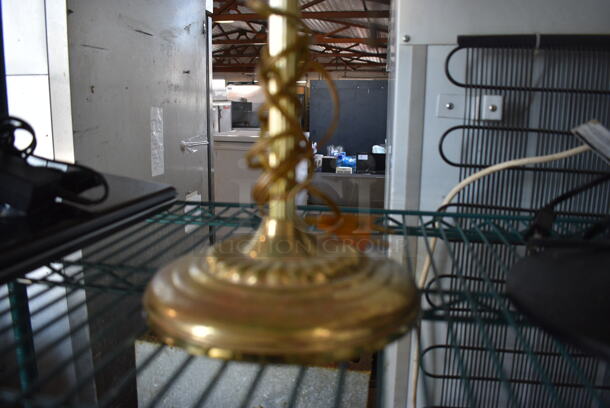 Metal Countertop Lamp w/ Green Shade. 10x7x14 - Image 5 of 5