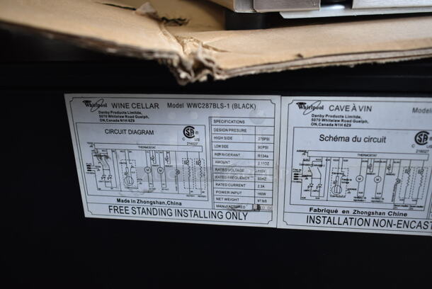 BRAND NEW SCRATCH AND DENT! Whirlpool WWC287BLS-1 22 Inch Dual Zone Wine Cellar Merchandiser with 38-Bottle Capacity, Stainless Steel Trimmed Wood Shelves. 115 Volts, 1 Phase. Tested and Working! - Image 7 of 7