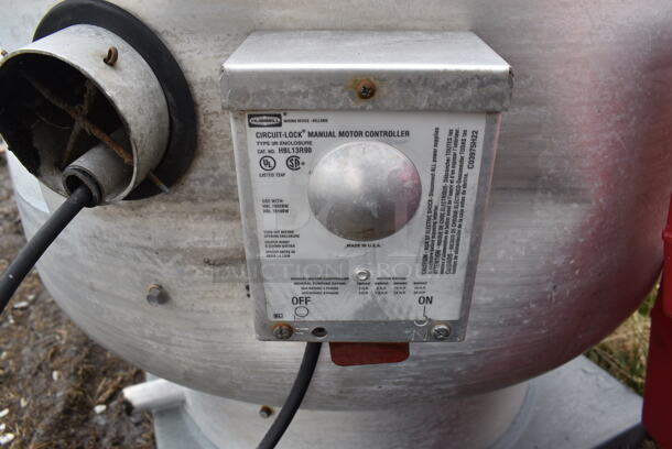 Metal Commercial Mushroom Rooftop Exhaust Fan. 34x34x32 - Image 5 of 6