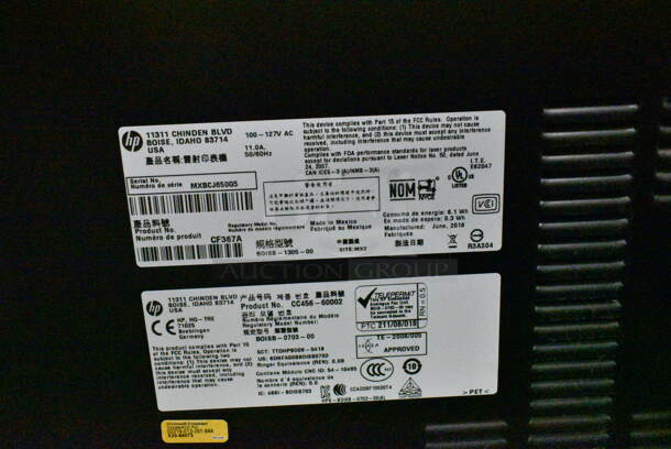 HP CF367A Floor Style Printer w/ Attachment on Casters.  - Image 12 of 12