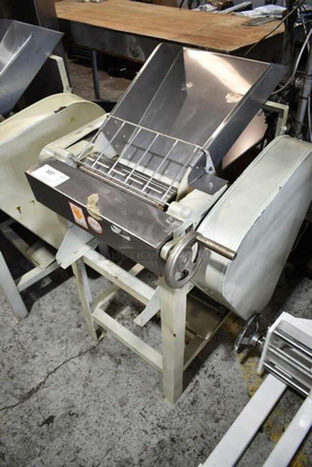 HC YJ-130 Metal Commercial Floor Style Dough Sheeter. 220 Volts.  - Image 3 of 7