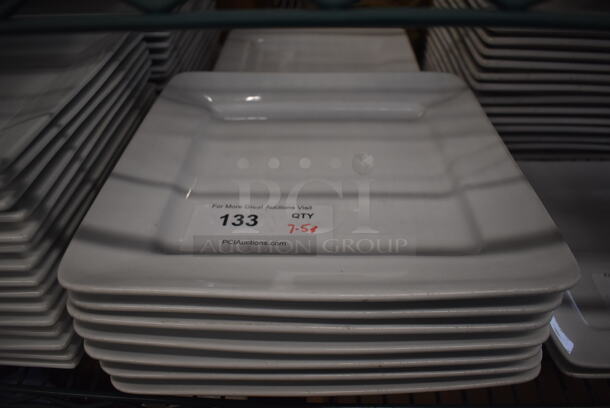 ALL ONE MONEY! Lot of 12 White Ceramic Plates. Includes 12x12x1.5 - Image 2 of 3